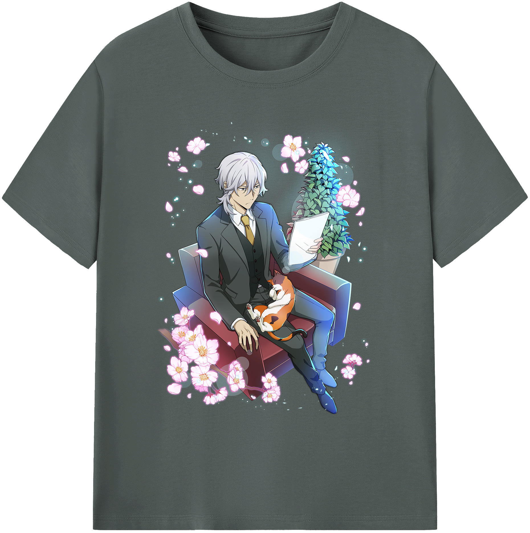（画像用） 文豪ストレイドッグス Bungo Stray Dogs 綿100％ メンズ半袖Tシャツ｜肌触りやわらか＆通気性